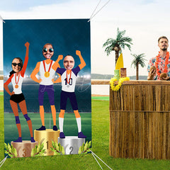 Lofaris Athlete Podium Stadium Photo Face Cutout Backdrop