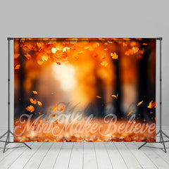 Lofaris Autumn Fallen Leaves Orange Photo Studio Backdrop