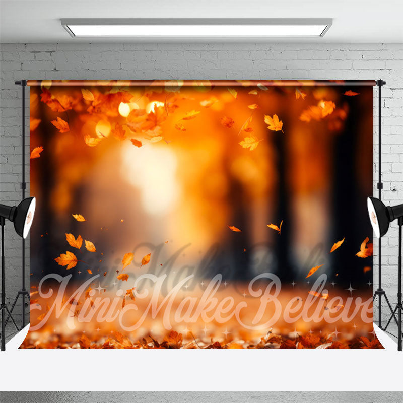 Lofaris Autumn Fallen Leaves Orange Photo Studio Backdrop