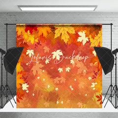 Lofaris Autumn Falling Maple Leaf Thanksgiving Day Backdrop