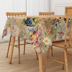 Lofaris Autumn Garden Scenery Orange Rectangle Tablecloth