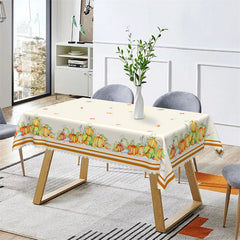 Lofaris Autumn Harvest Beige Rectangle Tablecloth For Decor