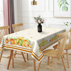 Lofaris Autumn Harvest Beige Rectangle Tablecloth For Decor