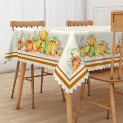 Lofaris Autumn Harvest Beige Rectangle Tablecloth For Decor