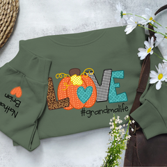 Lofaris Autumn Love Pumpkin Grandmalife Custom Sweatshirt