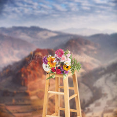 Lofaris Autumn Red Woods Overlooking Photography Backdrop