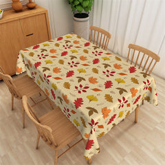 Lofaris Autumn Retro Marple Leaves Decorative Tablecloth