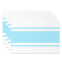 Lofaris Baby Blue White Simple Dining Set Of 4 Placemats