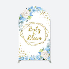 Lofaris Baby In Bloom Blue Floral Shower Arch Backdrop