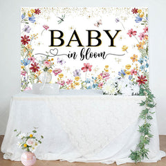 Lofaris Baby In Bloom Floral Gender Reveal Backdrop For Girl