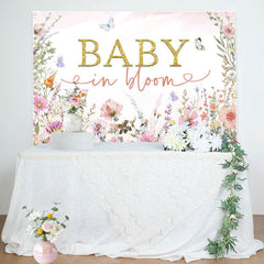 Lofaris Baby In Bloom Spring Wildflower Butterfly Backdrop