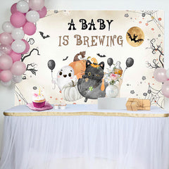 Lofaris Baby Is Brewing Halloween Gender Reveal Backdrop