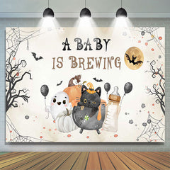 Lofaris Baby Is Brewing Halloween Gender Reveal Backdrop