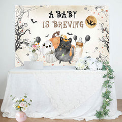 Lofaris Baby Is Brewing Halloween Gender Reveal Backdrop