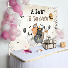 Lofaris Baby Is Brewing Halloween Gender Reveal Backdrop