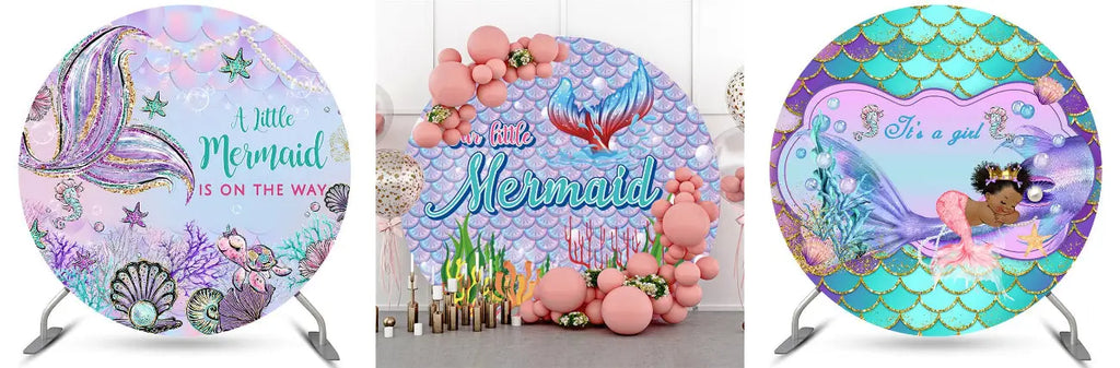 Mermaid Baby Shower Backdrop - Lofaris