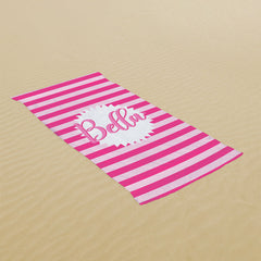 Lofaris Bachelorette Girl Custom Name Beach Towel for Gift