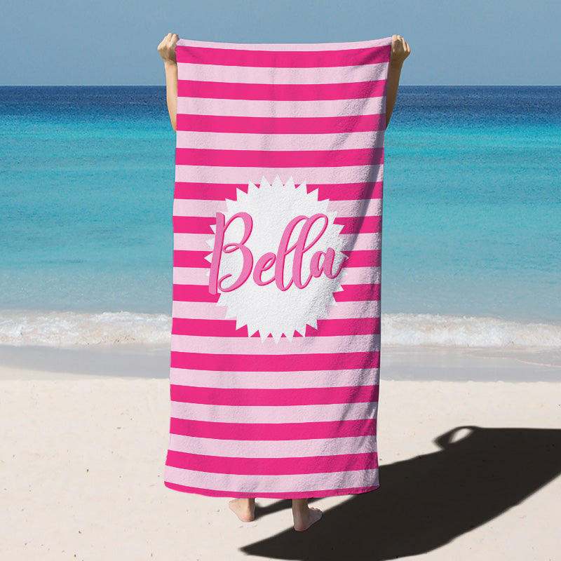 Lofaris Bachelorette Girl Custom Name Beach Towel for Gift