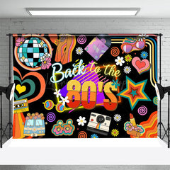 Lofaris Back To 80S Sequin Ball Floral Heart Dance Backdrop