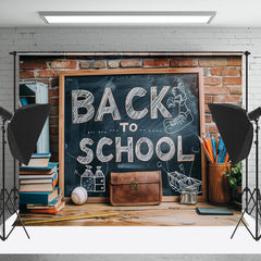 Lofaris Back To School Brick Wall Cake Smash Photo Backdrop