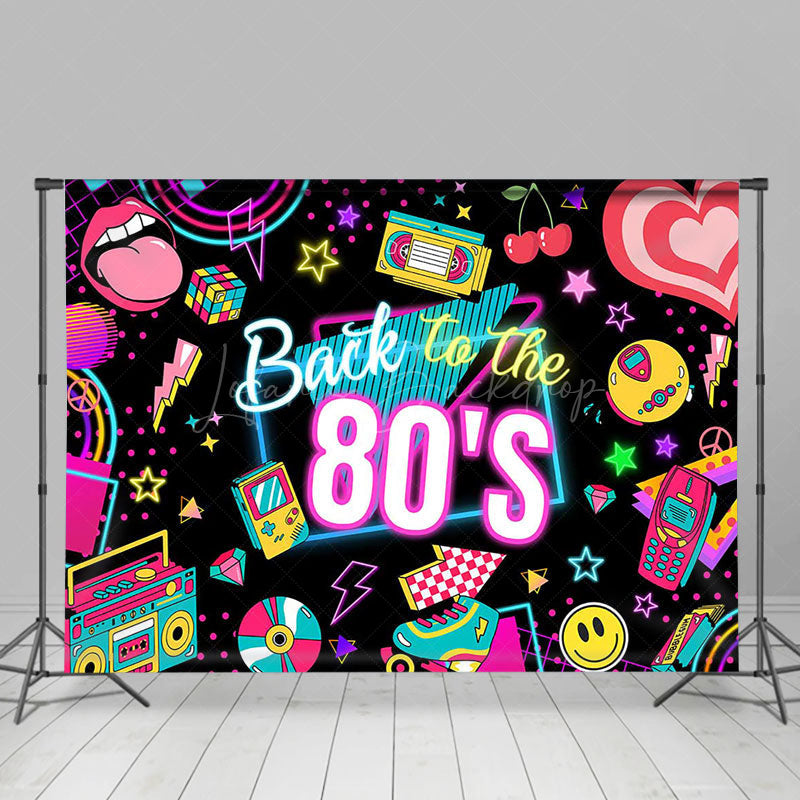 Lofaris Back To The 80s Cartoon Hiphop Black Dance Backdrop