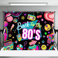 Lofaris Back To The 80s Cartoon Hiphop Black Dance Backdrop