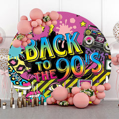 Lofaris Back To The 90s Funny Disco Musical Party Backdrop