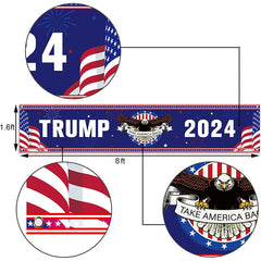 Lofaris Bald Eagle Trump Mega 2024 Election Garden Banner