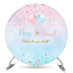 Lofaris Balloon Boy Or Girl Baby Shower Round Backdrop