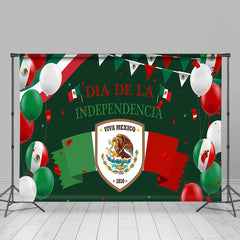 Lofaris Balloon Mexico Flag Dia De La Independencia Backdrop