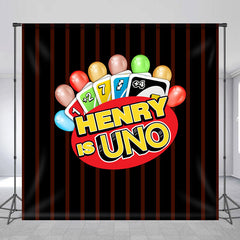 Lofaris Balloon Uno Card Games Personalized Party Backdrop