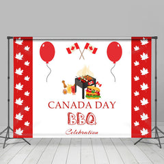 Lofaris Balloons Bbq Celebration Happy Canada Day Backdrop