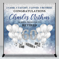 Lofaris Balloons Custom Name Congrats Retirement Backdrop