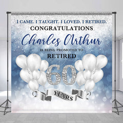 Lofaris Balloons Custom Name Congrats Retirement Backdrop