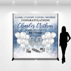 Lofaris Balloons Custom Name Congrats Retirement Backdrop