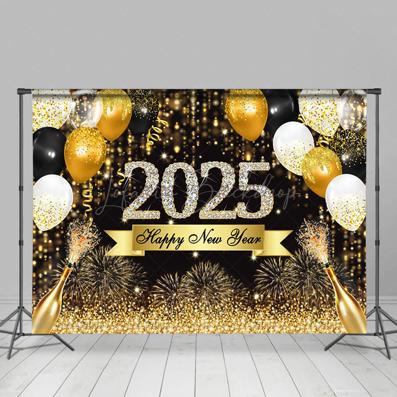 Lofaris Balloons Happy New Year 2025 Celebrate Festival Backdrop