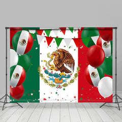 Lofaris Balloons Star Mexican Flag Independence Day Backdrop