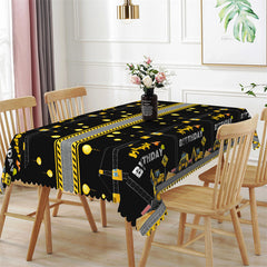 Lofaris Balloons Vehicle Pattern Birthday Party Tablecloth