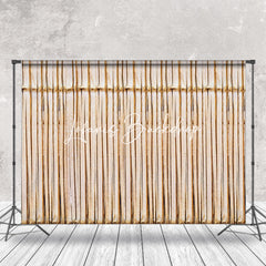 Lofaris Bamboo Fence Palm Leaf Wall Vintage Wood Backdrop