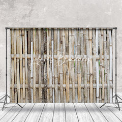 Lofaris Bamboo Texture Vintage Natural Wall Wood Backdrop