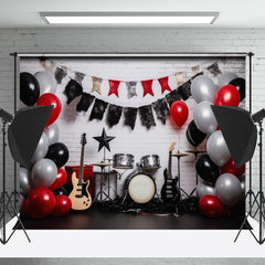 Lofaris Band Balloon Brick Wall Birthday Cake Smash Backdrop