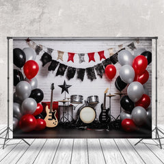 Lofaris Band Balloon Brick Wall Birthday Cake Smash Backdrop