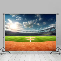 Lofaris Baseball Field Bleachers Game Backdrop For Party