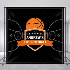 Lofaris Basketball Field Sport Custom 8th Birthday Backdrop