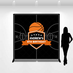 Lofaris Basketball Field Sport Custom 8th Birthday Backdrop