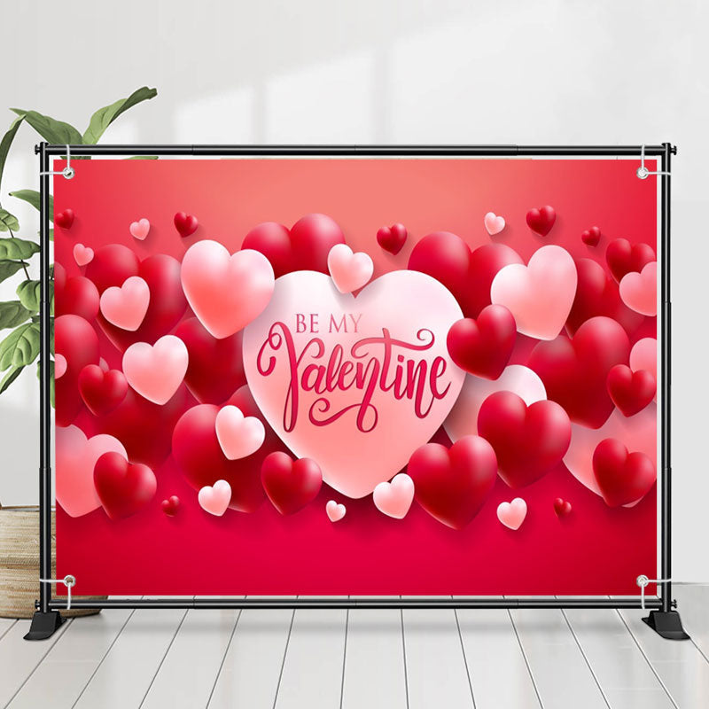 Lofaris Be My Valentine Repeat Heart Valentines Day Backdrop