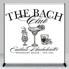 Lofaris Beach Club Cocktail Custom Bachelorette Backdrop