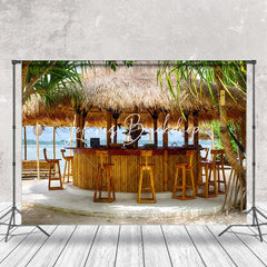 Lofaris Beach Grass Bar Summer Backdrop For Photography