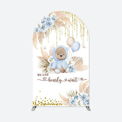 Lofaris Bearly Wait Cute Bear Boho Baby Shower Arch Backdrop