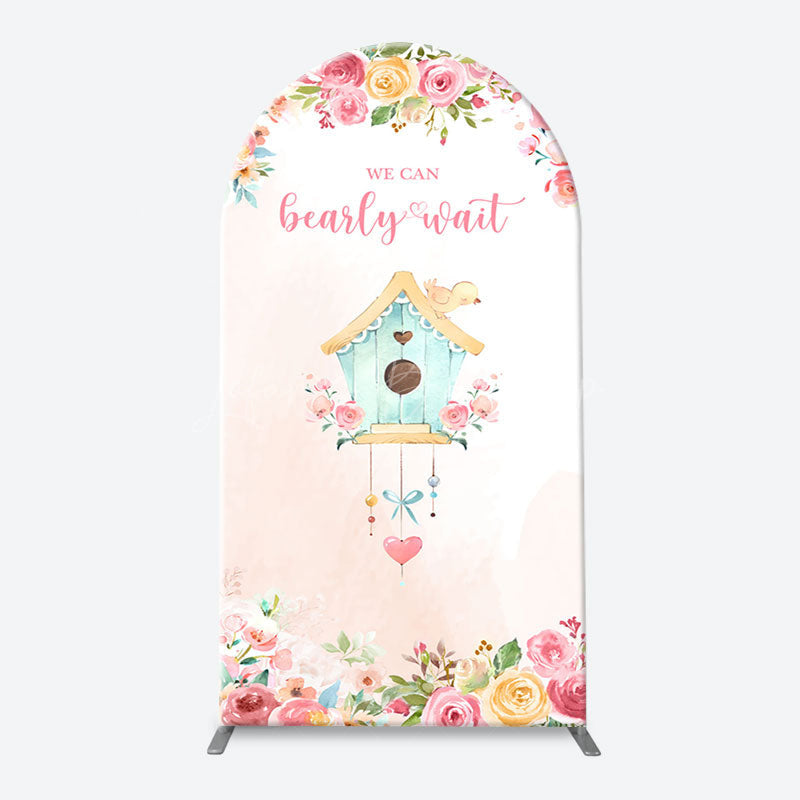 Lofaris Bearly Wait House Floral Arch Baby Shower Backdrop